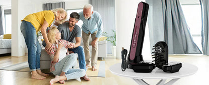 Portable Hair Growth Comb TENS Red and Blue Light Head Massage 3-in-1 Face and Body Hair Growth Comb Laser Hair Loss Prevention