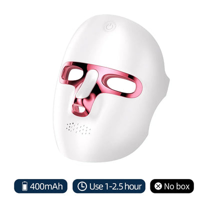 Recharge LED Facial Mask 7 Colors Face Skin Care Mask Anti Acne Therapy Skin Rejuvenation Wrinkle Removal Skin Brightening