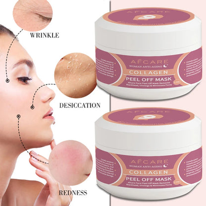 Collagen Peel Off Mask Wrapping Mask Moisturizing Frim Brightening Korean Make Glowy Skin Elasticity Anti Wrinkle Facial Mask