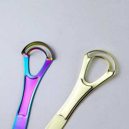 Stainless steel tongue scraper - a professional tongue cleaning tool, tongue coating and tongue scraping tool set easy to clean