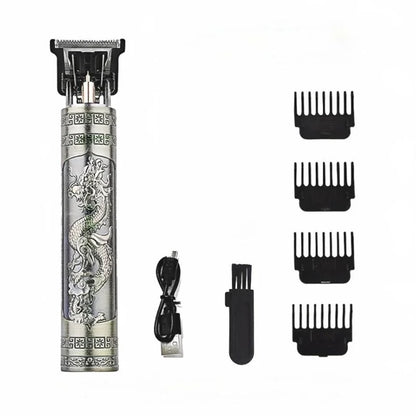 2025 T9 HairClipper Beard Shaving Body Hair Trimmer Clippers Electric Machine Men Haircut Machine 0mm Barber ShaverDragon Carved