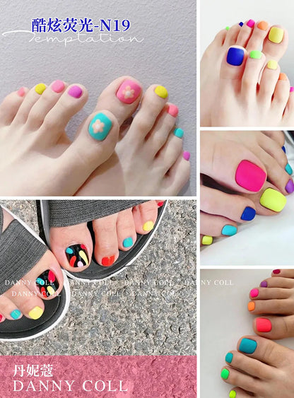 Spring Summer Colourful Fluorescence Gel Nail Polish Set Soak Off Noctilucent Color UV LED Varnishes Nail Art Candy Gel Polish