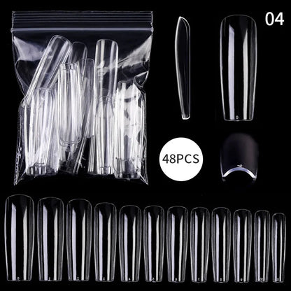 Extension False Nails Art Tips Acrylic Fake Finger Gel Polish Mold Sculpted Full Cover Press on Nails Manicures Accessories Tool