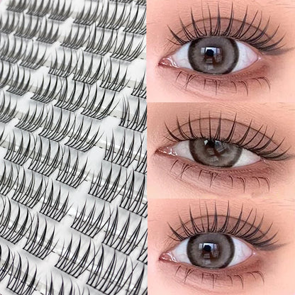 1/box 120 Bundles Mink False Eyelashe Natural Russian 3D laes Individual Eyelash extension cluster makeup tool wholesale lashes