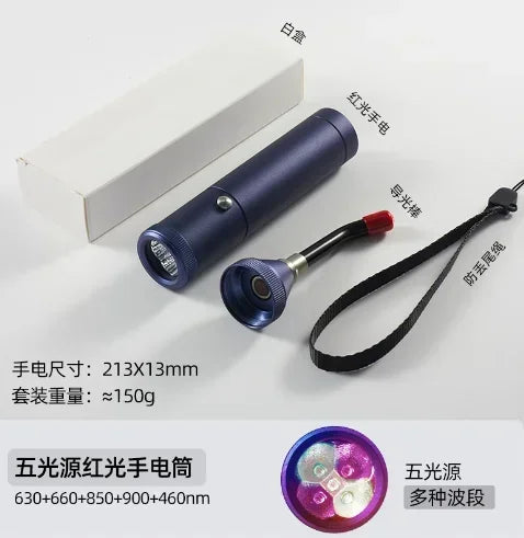 Profession Red Blue Light LED Physiotherapy Flashlight Canker Sore Treat Devices Light Therapy Devices Lip Nose Ears Body Muscle