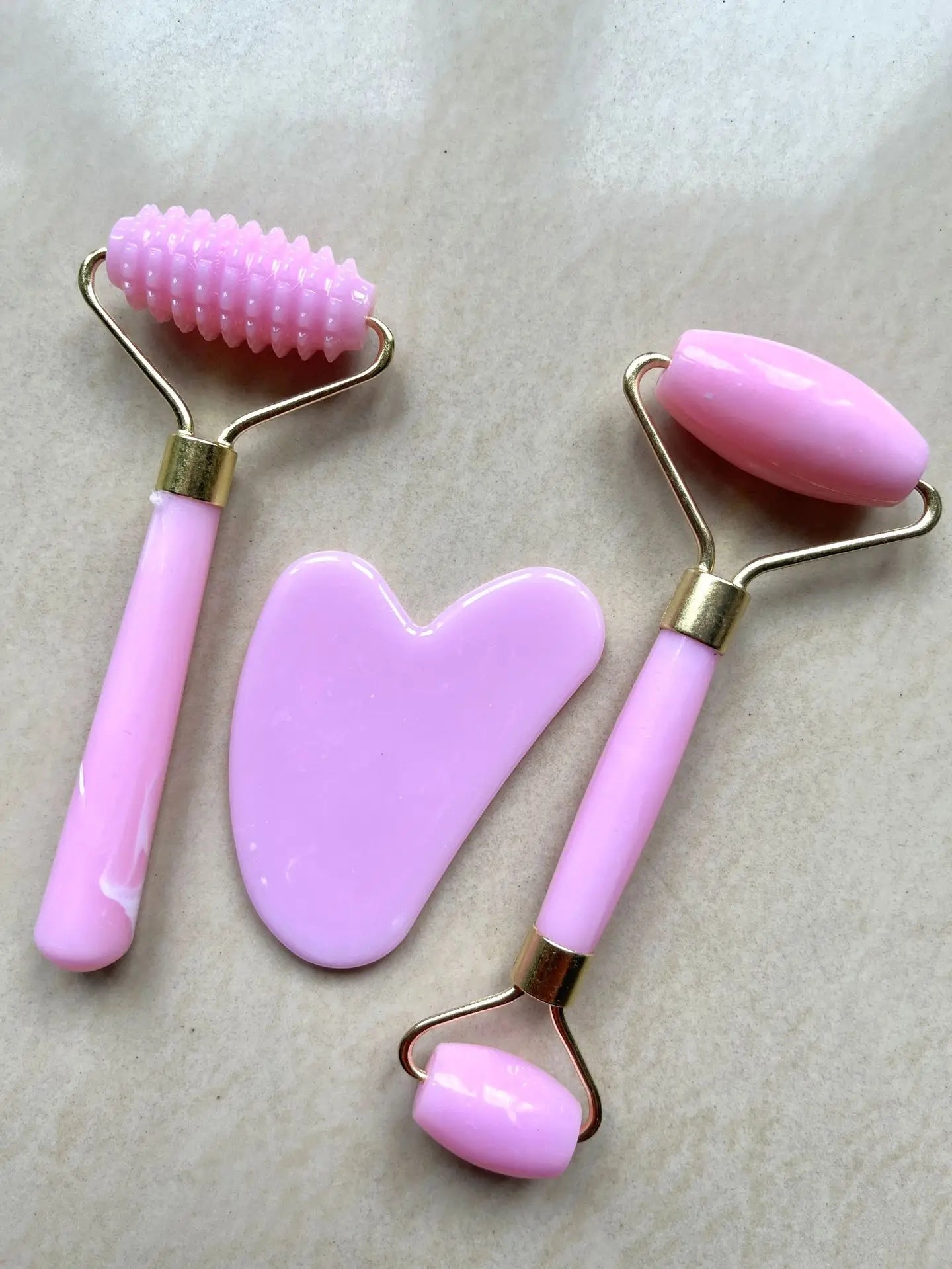 3pcs Set Resin Gua Sha Roller Massager for Face Body  Face Care Roller Facial Massager Beauty Health Massage Tool Not Jade Stone