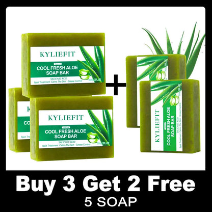 AILKE Aloe Vera Whitening Soap, Remove Acne, Spots, Skin Radiant, Improve Skin Luster, Vegan Bath Wash for All Skin Types, 200g