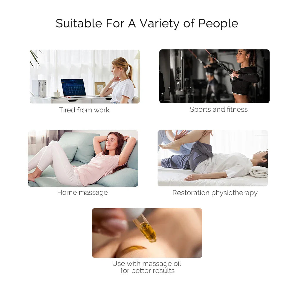 Fitness Muscle Scraping Massager Electric Fascia Knife Vibration Gua Sha Scraper Back Leg Body Relaxation Stainless Steel