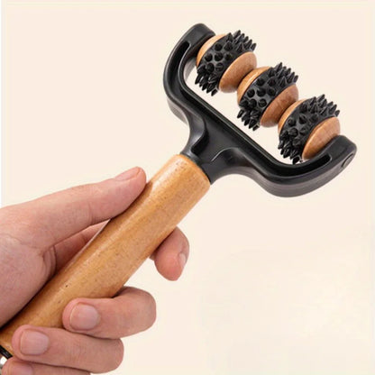 1PC T-Shaped Massage Roller - Multifunctional Deep Tissue Massager for Face, Legs, Abdomen & Body, Portable for Travel/Home