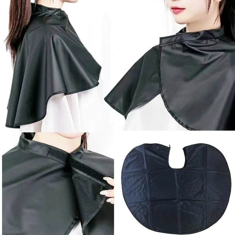 Waterproof Hairdressing Cape Adjustable Barber Salon Cutting Cape Professional Short Style Hair Dye Cape for Coloring & Bleach