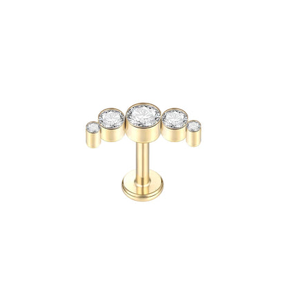 1Pc G23 Titanium Ear Tragus Cartilage Helix Daith Piercing Stud Earrings for Women Internal Thread Labret Piercing Lip Ring 16G