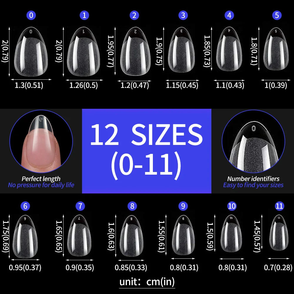 120Pc Extra Short Square Nail Tips Soft Gel Full Cover Half Matte False Nails Clear Pre-Shaped Press On Nails Extension