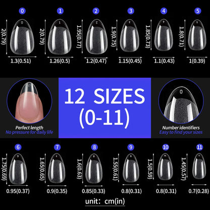 120Pc Extra Short Square Nail Tips Soft Gel Full Cover Half Matte False Nails Clear Pre-Shaped Press On Nails Extension