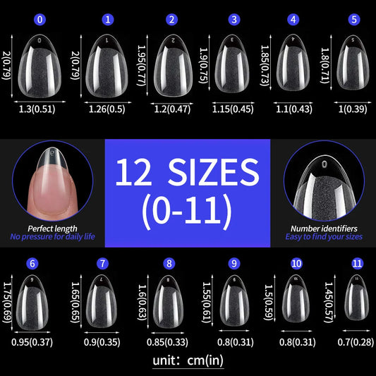 120Pc Extra Short Square Nail Tips Soft Gel Full Cover Half Matte False Nails Clear Pre-Shaped Press On Nails Extension