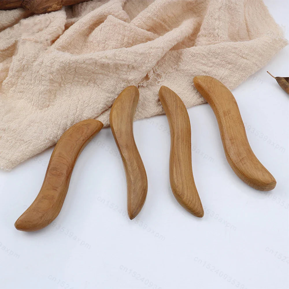 Natural Wooden Acupoint Stick Dial Stick Meridian Pen Massage Stick Body Meridian Stress Relief Foot Sole Acupoint Massage Tools