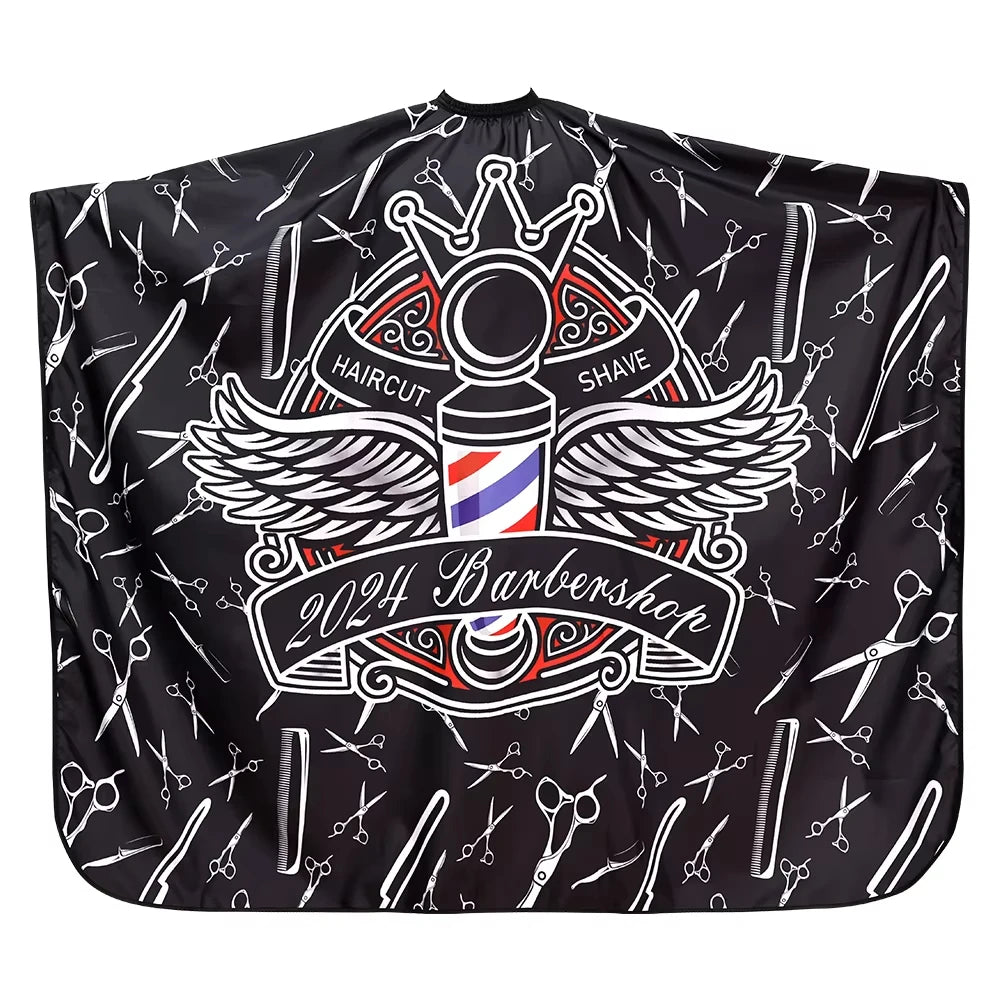 Barber Black Haircut Cloth Hairdresser Apron Hair Cut Cape Hairdress Gown Hairdressing Coat Barbershop Salon Accessory