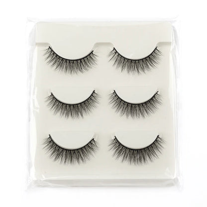 New Half Eyelashes 3/10Pairs Half Lashes Natural 3D Cat Eye Lashes Clear Stem False Eyelash Extension Makeup Faux Cils maquiagem