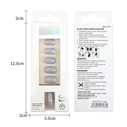 20Styles Solid Color Square Head False Nail Tip Wearable Fake Nails Artificial Nail Tips Full Cover Press On Nails Manicure Tool