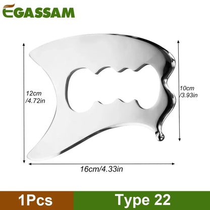 1Pcs Stainless Steel Gua Sha Scraper Physical Therapy Fascia Knife Myofascial Release IASTM Tools Physiotherapy Knife