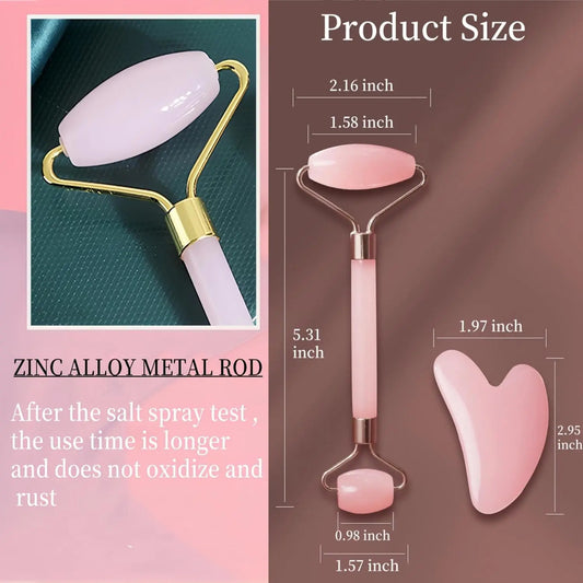 Face Slim Skin Massager Roller Set Guasha Board Resin Scraper Wrinkle Remover Massage Roller for Facial Lifting Care Tool