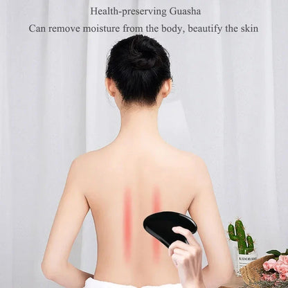 3pcs Black Obsidian Gua Sha Roller Set Facial Lift Massager Jade Stone Skin Scraper Body Anti-cellulite Relax Acupuncture Tools