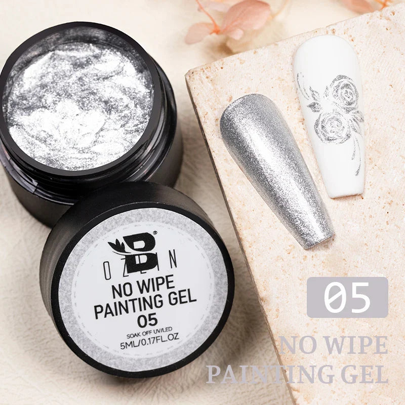 BOZLIN 5ml Sparkling Chameleon Mica Shell Gel Polish Colorful Sequins Manicure Semi Permanent Soak Off Nail Art Gel Varnish