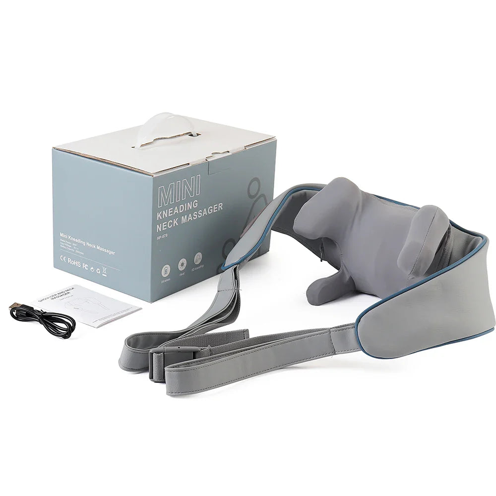 Foreverlily 26W Brushless Motor Neck And Shoulder Massager Wireless Shoulder And Back Kneading Massage Shawl Neck masajeador