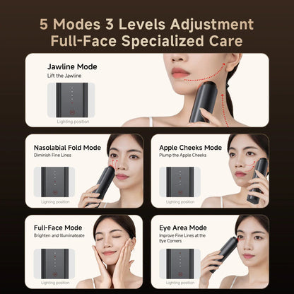 DOCO Multifunction Skincare Device Radio Frequency With Red & Blue light EMS Partition Facial Lifting Beauty Skin Care Massager