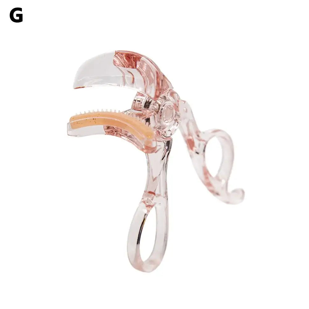 Professional Eyelash Curler Frameless One-clip Curling Comb Tooth Eyelash Curler with Refill Pad Long-lasting Shaping Lash Tools