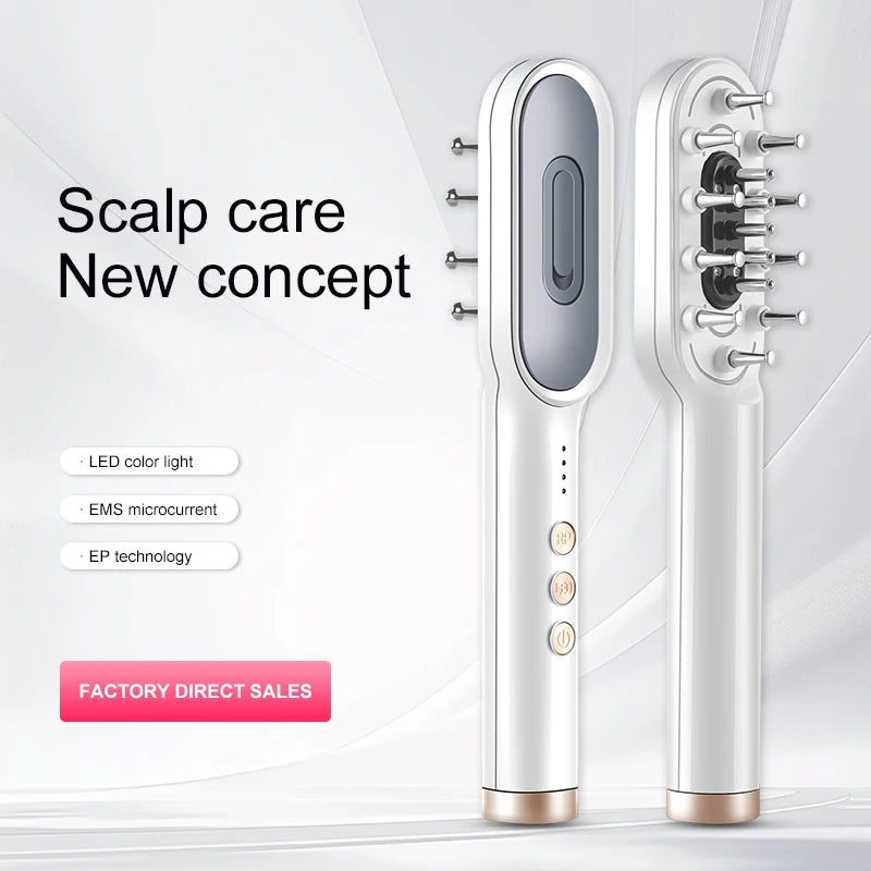 KSKIN LED Red Light Therapy Electric Massage Comb Hair Growth Applicator Anti-Hair Loss Head Massage Hair Brush Scalp Treatment
