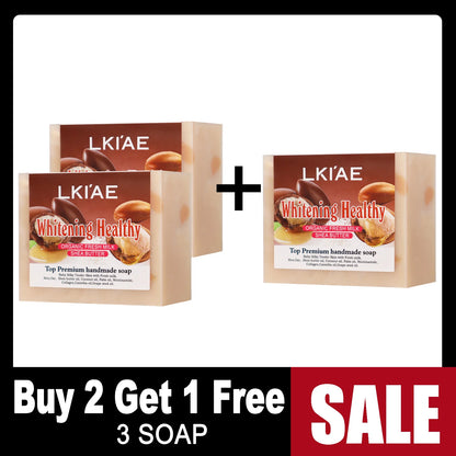 Organic Fresh Milk Whitening Soap Bar, Lighten, Improve Skin Elasticity, Handmade Soap For Face, Body and Hands, 150g/5.3 oz