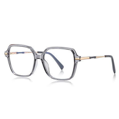 CLLOIO Premium Polygonal Customized Reading Glasses Women's Fashion Myopia Glasses Blue Light Blocking Prescription Eyeglasses