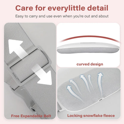 Electric Abdominal Massage Belt Uterus Warmth Hot Compress Vibration USB Charging for Women's Health Waist Warming Device