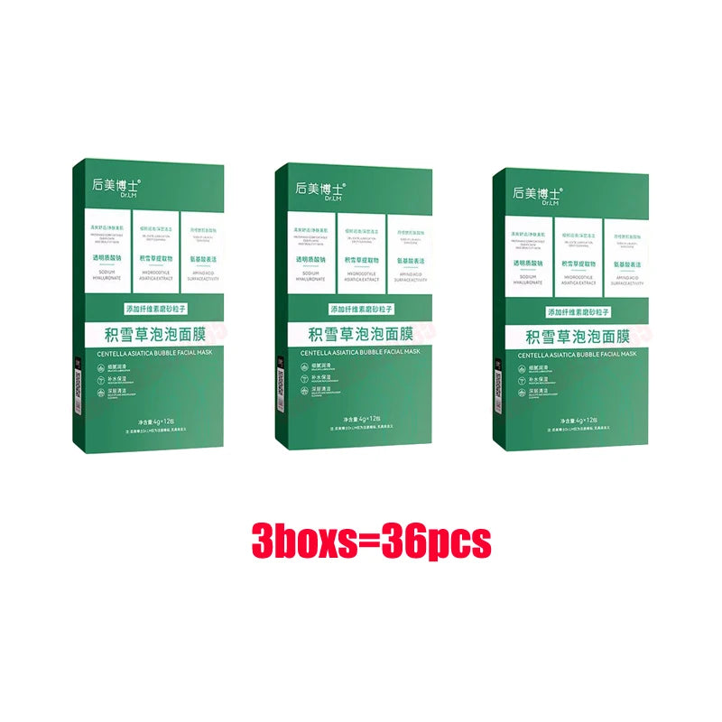 Korean Cosmetics Collagen Bubble Face Sheet Masque Centella Asiatica Purifying Foam Mud  Moisturizing Hydrating Oil Control Mask