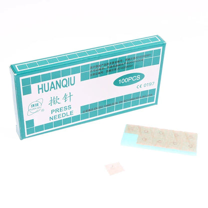 100Pcs/Box Multi-Condition Ear Seed Acupressure Kit Press Needle Ear Seeds Acupuncture Vaccaria Plaster Bean Massager