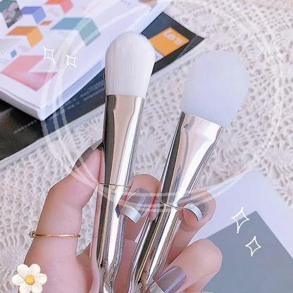 1Double-ended Silicone Face Mask Brush Daub Type Mud Film Special Brush Beauty Makeup Tool Foundation Applicator Concealer Brush