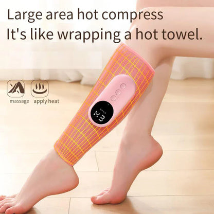 Wireless Smart Leg Massager TypeC Charging 360° Air Pressure Calf Hot Compress Massager 3 Mode Adjustable Relax Foot Calf Muscle