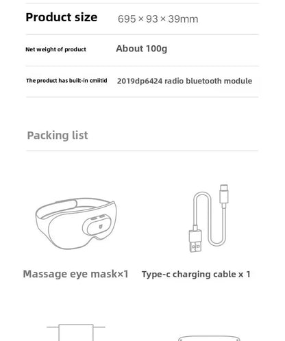 Original Xiaomi Mijia Massage Eye Mask for Eye Fatigue Relief, Heat Compress and Relaxation - A Thoughtful Gift