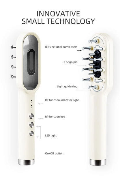 KSKIN LED Red Light Therapy Electric Massage Comb Hair Growth Applicator Anti-Hair Loss Head Massage Hair Brush Scalp Treatment