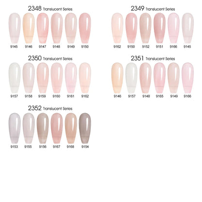 CANNI Nail Gel Polish Set HEMA TPO FREE Jelly Nude Color Rubber Base UV Construction Gel Semi Permanent Soak off UV LED Gel Nail