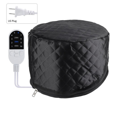 10 Modes Heated Hair Steamer Cap Electric Hair Heating Cap Waterproof Detachable Hat with Timer SPA Nourishing Hair Styling Care