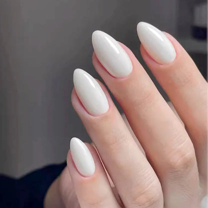 Artificial Short Fake Nail Press On False Nails Stiletto Shiny Wine Red DIY Women Fingertips Full Cover Manicure Tools