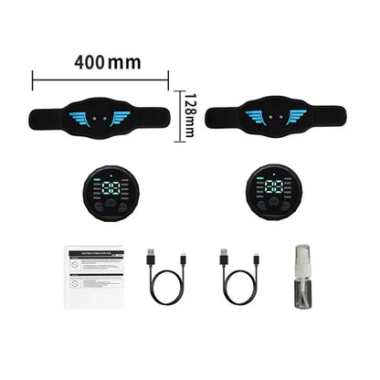 EMS Abdominal Toning Belt Muscle Toner Abs Trainer Electric USB Recharge Body Waist Massager Weight Loss Fitness Equiment Unisex
