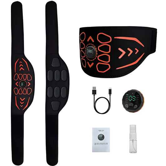 120CM Smart Muscle Toner Abdominal Toning Belt Abs Trainer USB Recharge Home Gym Fitness Massager