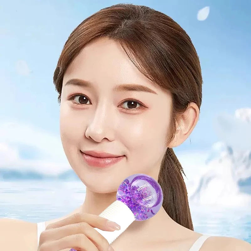 2 PCS Facial Ice Ball Mold - Reusable Cryo Globes for Skin Tightening Reduce Puffiness Dark Circles Cold Therapy Tools for Face