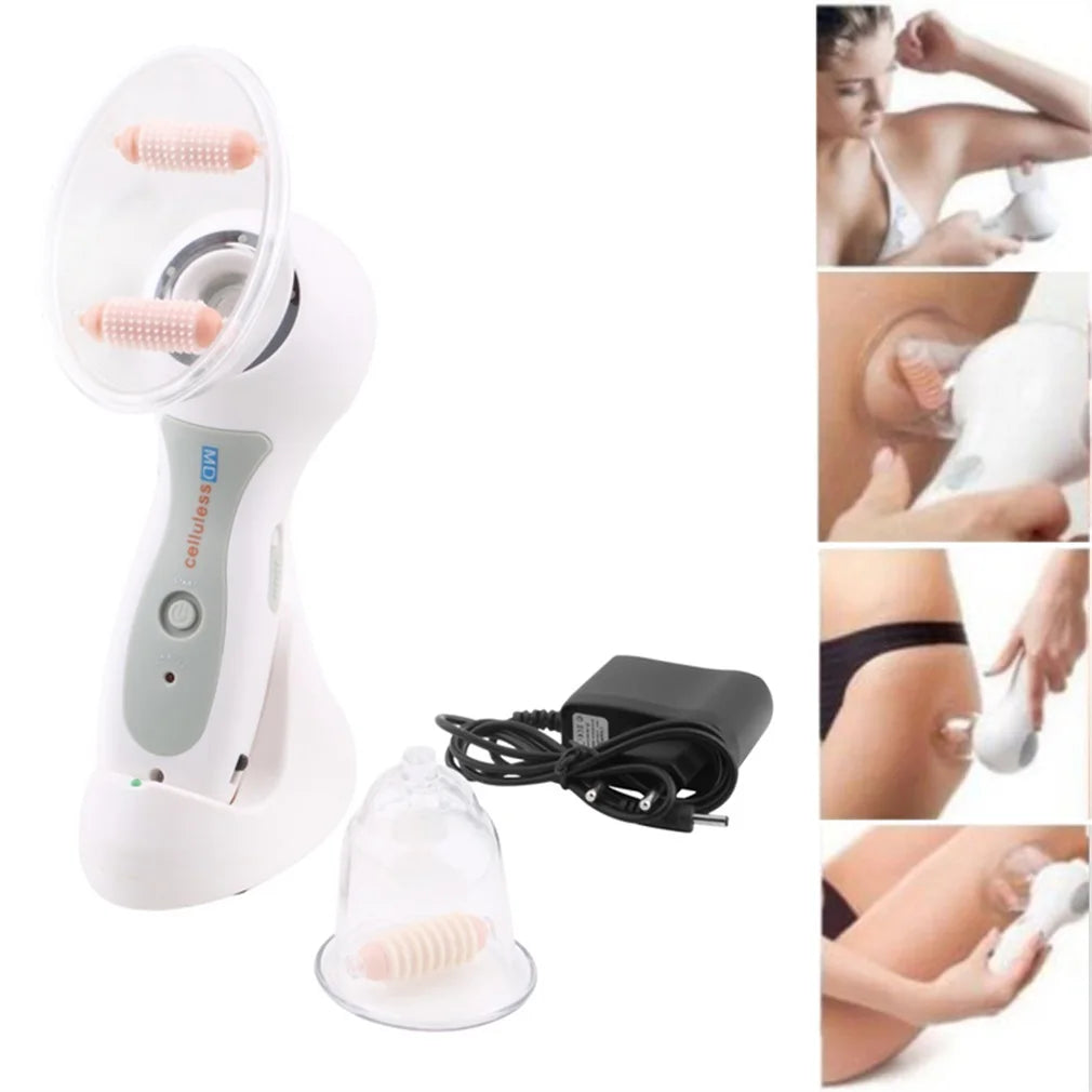Vacuum Cans Anti Cellulite Suction Cup Massager Portable Face Celluless Body Deep Massage Loss Weight Tool US EU Plug