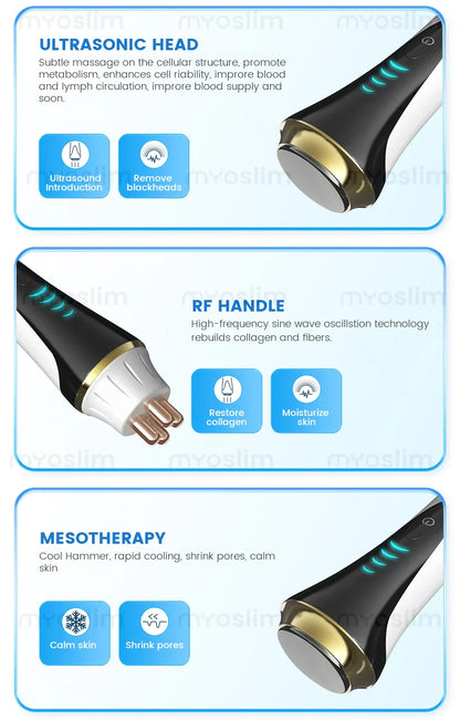 Intelligent Ice Blue Skin Management System – Hydro Facial Device For Wrinkle Reduction And Skin Care