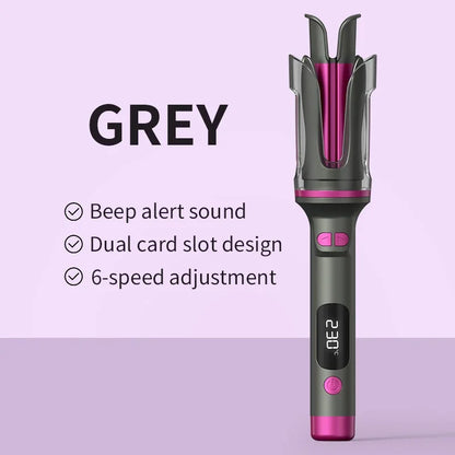 Automatic Curling Iron 32MM Double Slot Negative Ion Portable Hair Curler Constant Temperature Anti Hot Styler for Travel