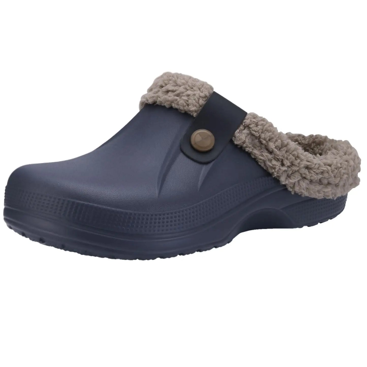 Asgard Winter Fur Furry Slippers For Men Outdoor Fashion Waterproof Plush Cotton Slippers Indoor Warm Cozy Non-slip Home Shoes