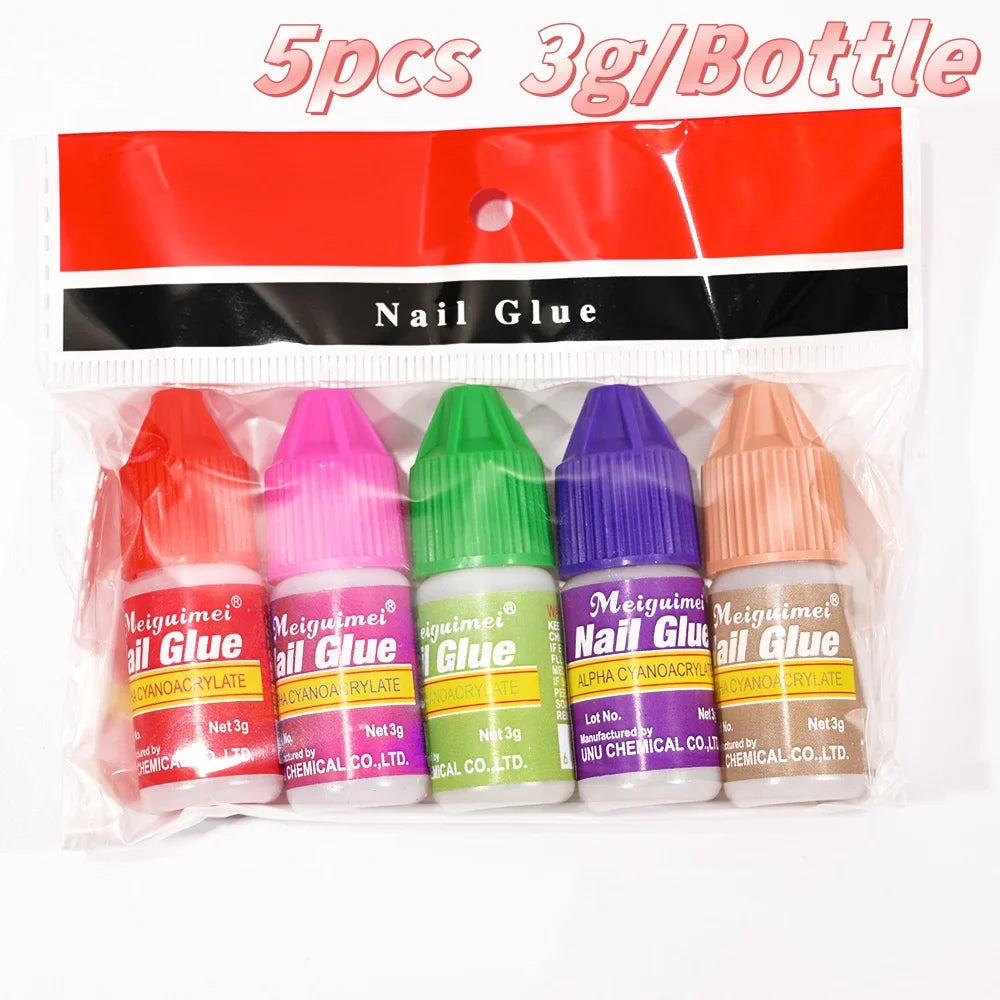 1 Jar Solid Nail Gel Glue for Fake Nail Tips Clear Acrylic Fake Tips Solid Gel Press On Poly Builder Gel UV Light Cured Glue